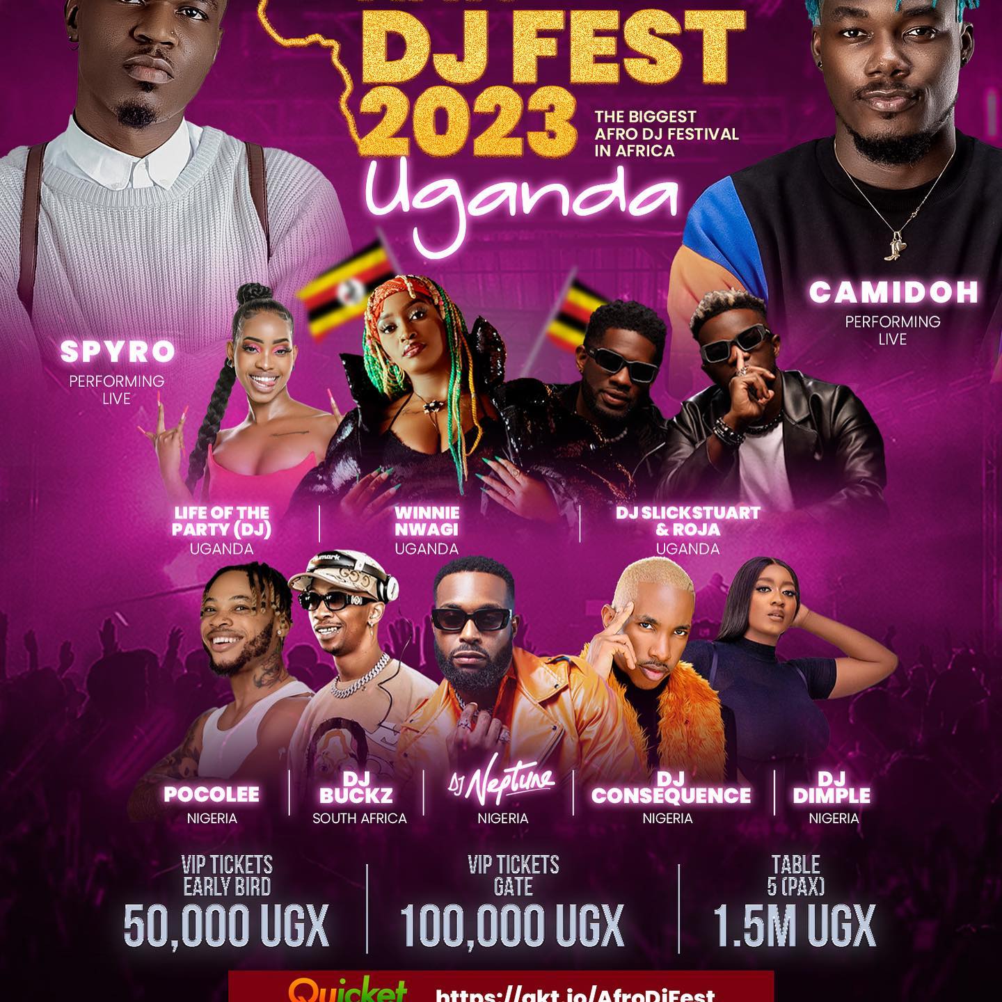 AfroDJ Fest · East Africa Tour official flyer