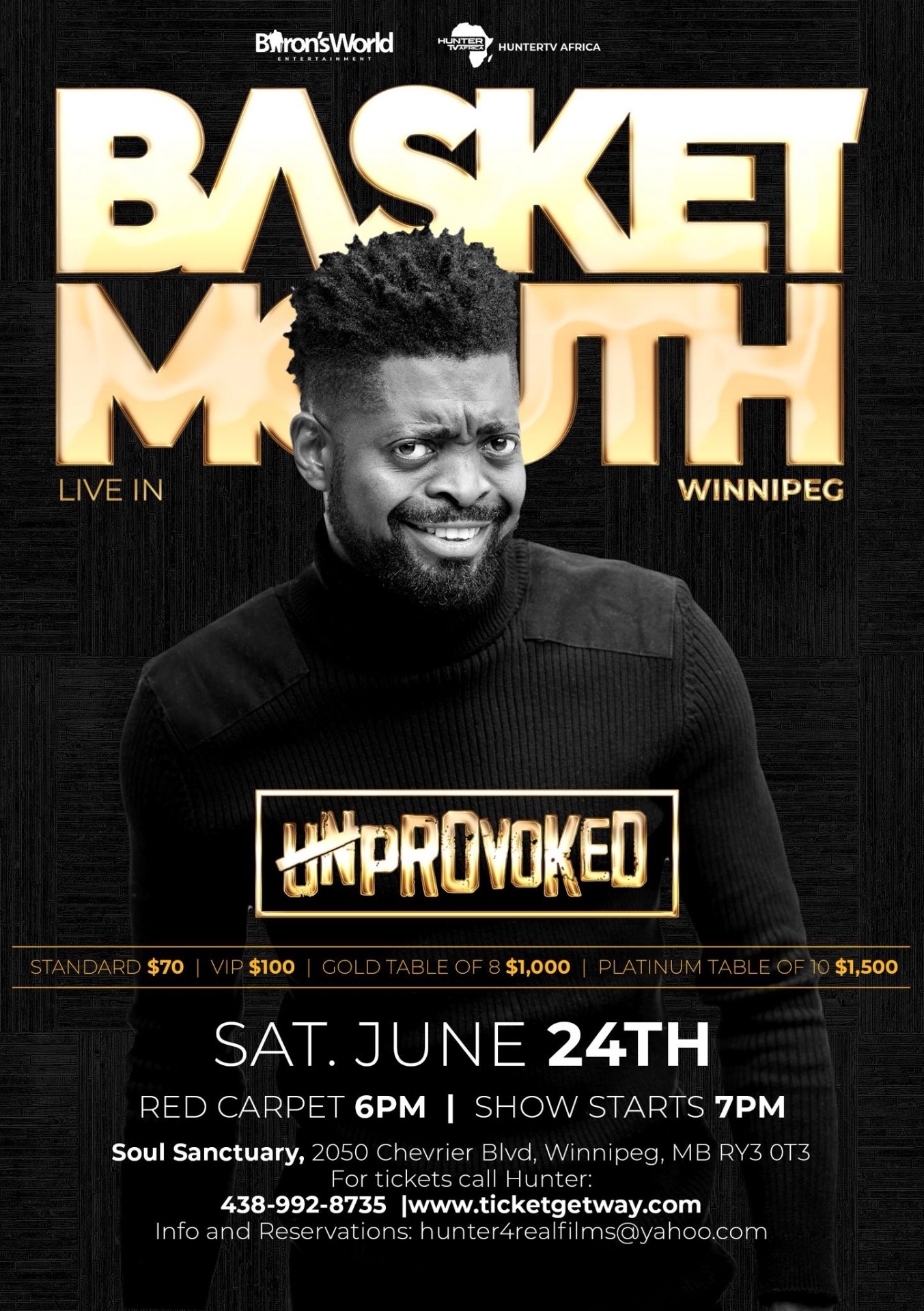 Basketmouth · Unprovoked & Cancel Culture Tours official flyer