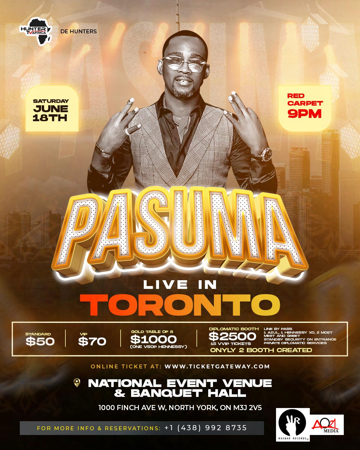 Pasuma Live in Toronto official flyer
